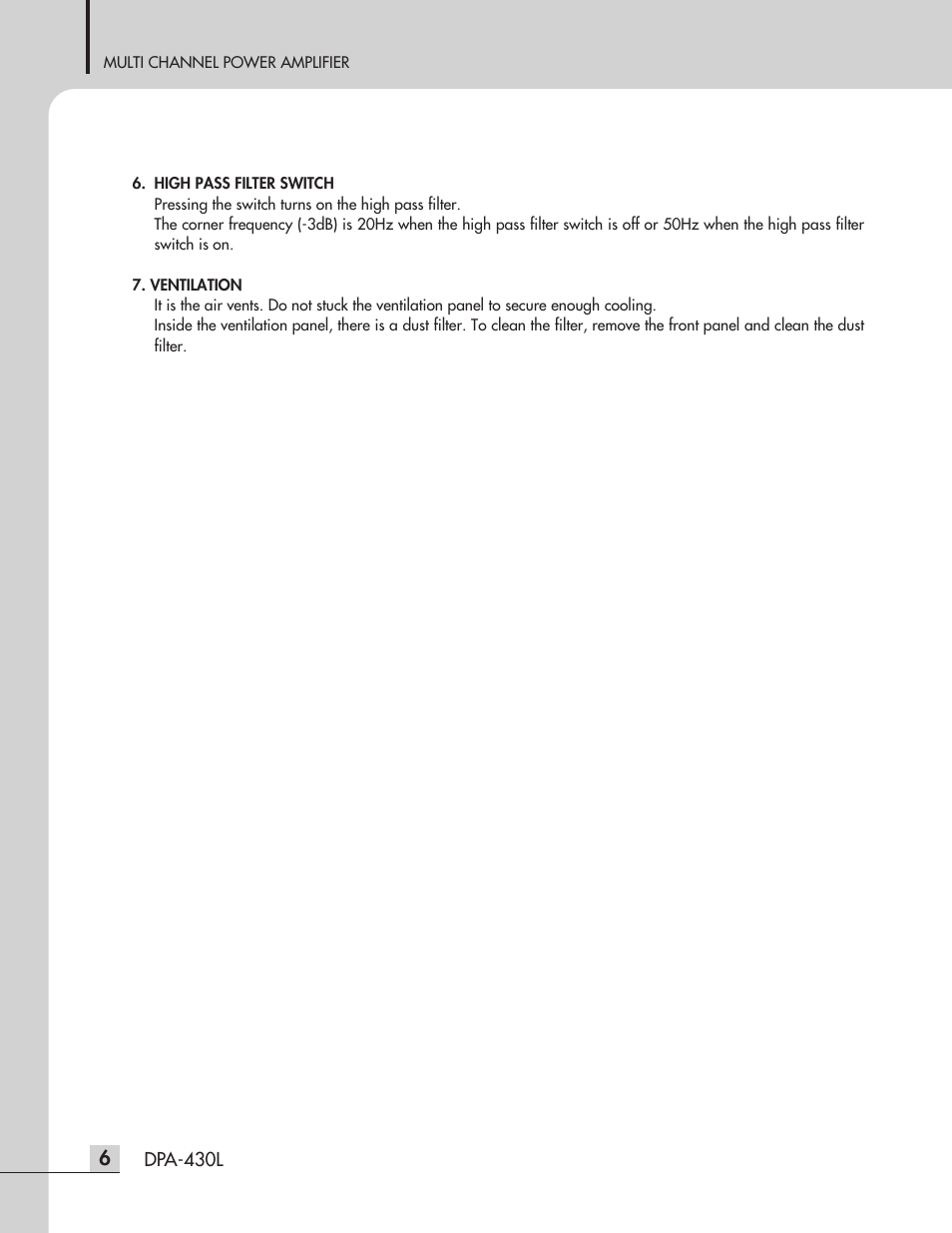 Inter-M DPA-430L User Manual | Page 8 / 20