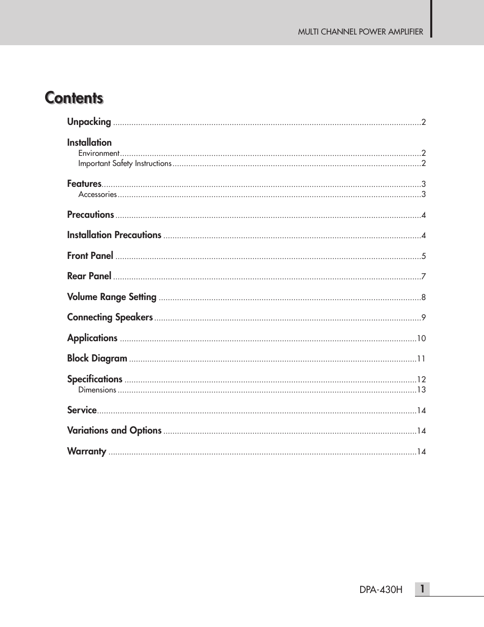 Inter-M DPA-430H User Manual | Page 3 / 20