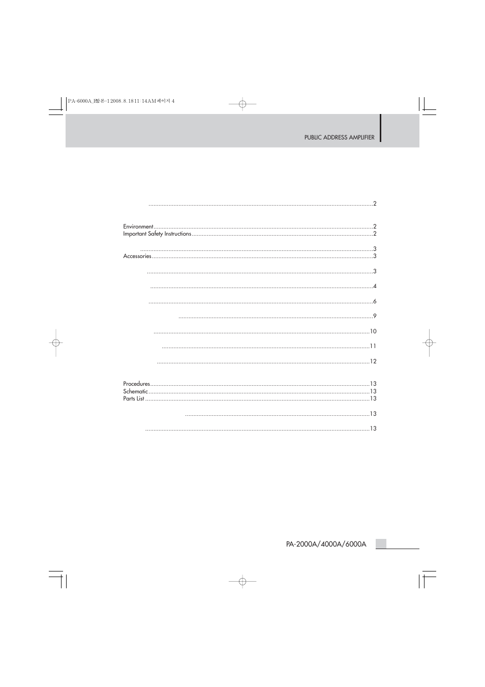 Inter-M PA-4000A User Manual | Page 4 / 16