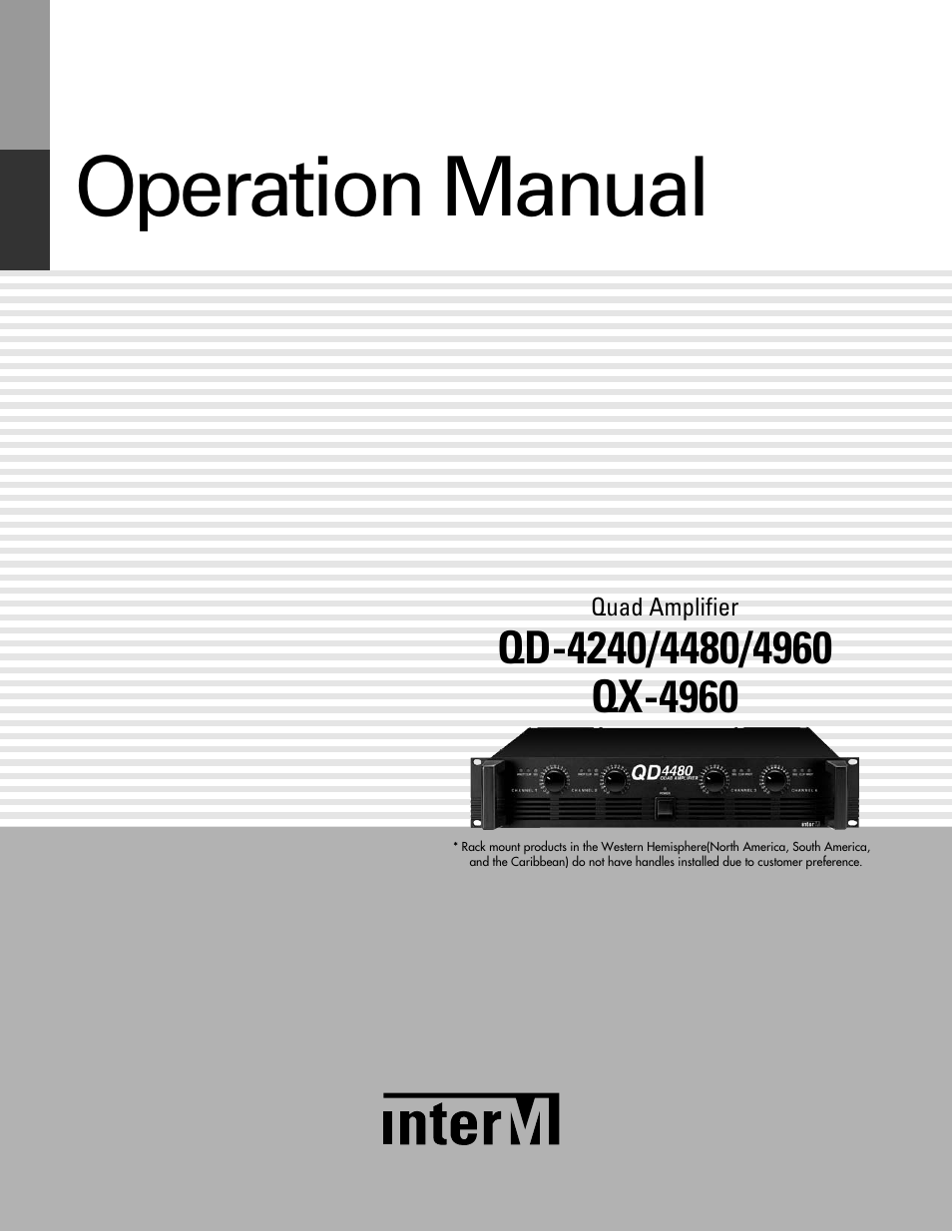 Inter-M QD-4960 User Manual | 26 pages