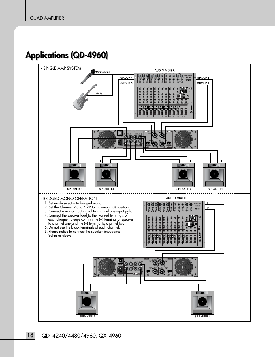 Qd-4960, Applications (qd-4960) | Inter-M QD-4960 User Manual | Page 18 / 26