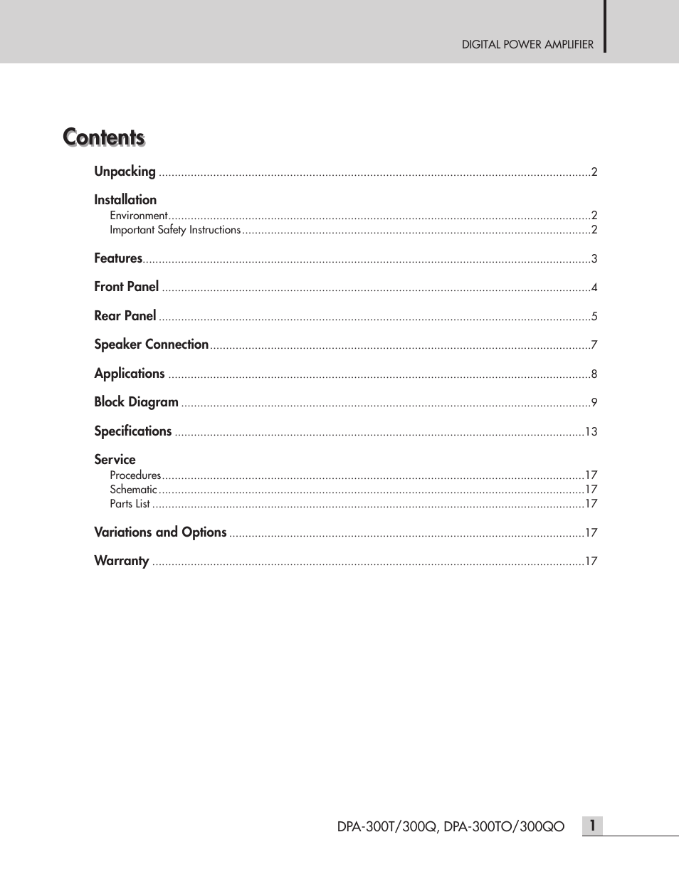Inter-M DPA-300T User Manual | Page 3 / 20