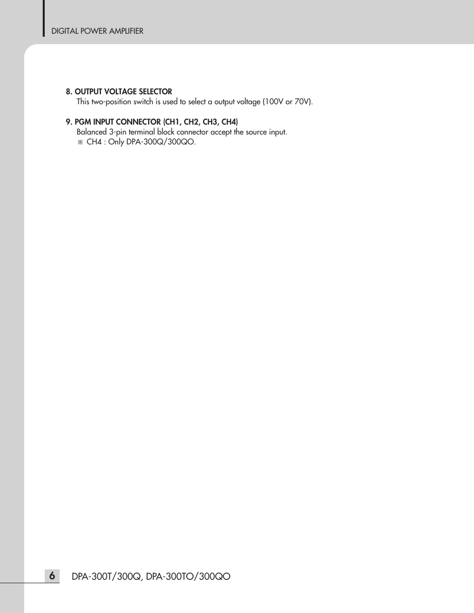 Inter-M DPA-300T User Manual | Page 8 / 20