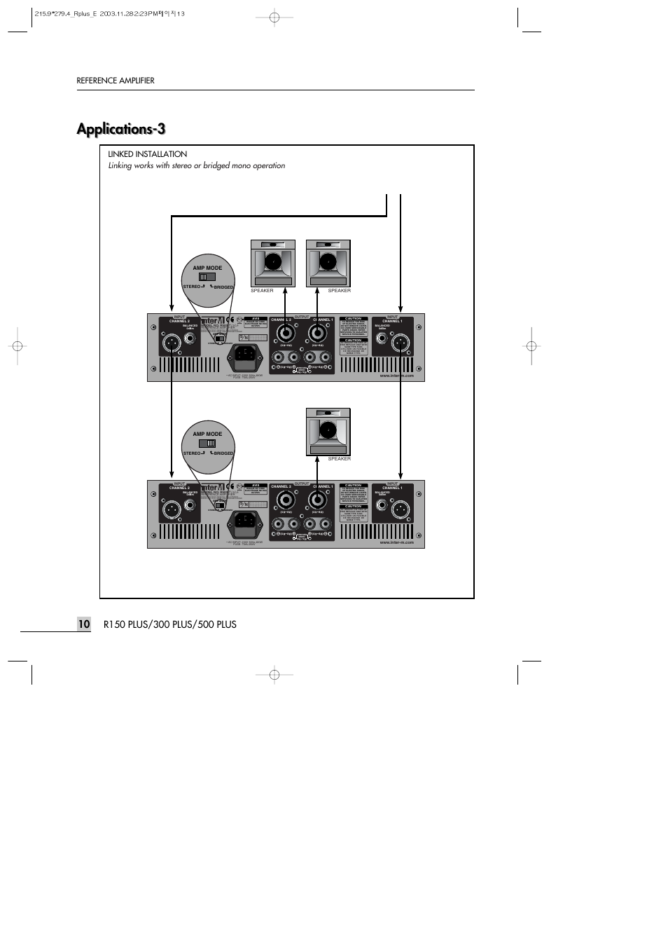 Applications-3, Oc03, Reference amplifier | Inter-M R150PLUS User Manual | Page 12 / 18