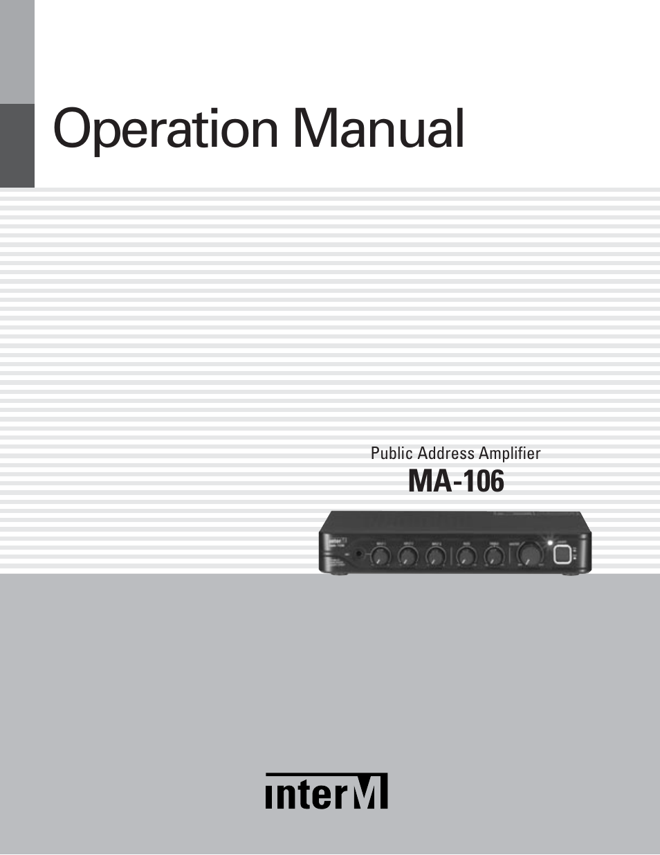 Inter-M MA-106 User Manual | 16 pages