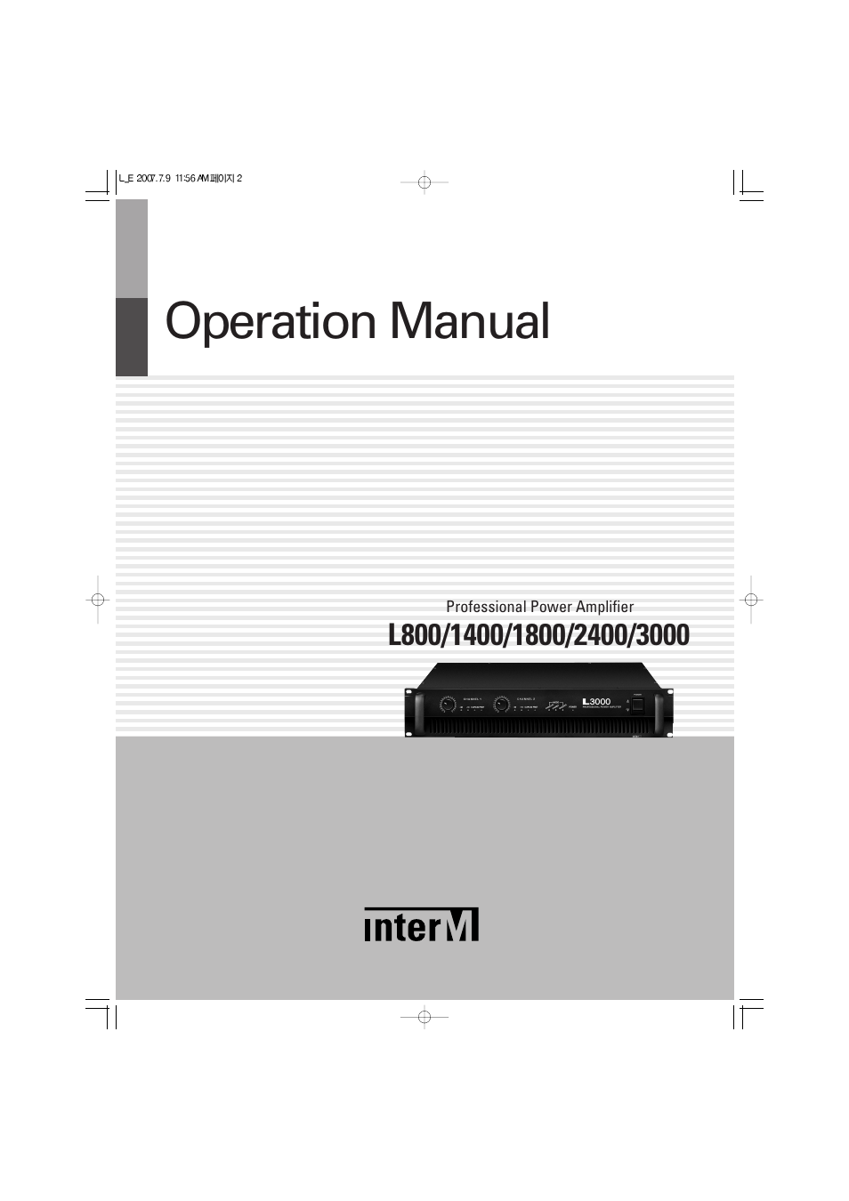 Inter-M L-2400 User Manual | 67 pages