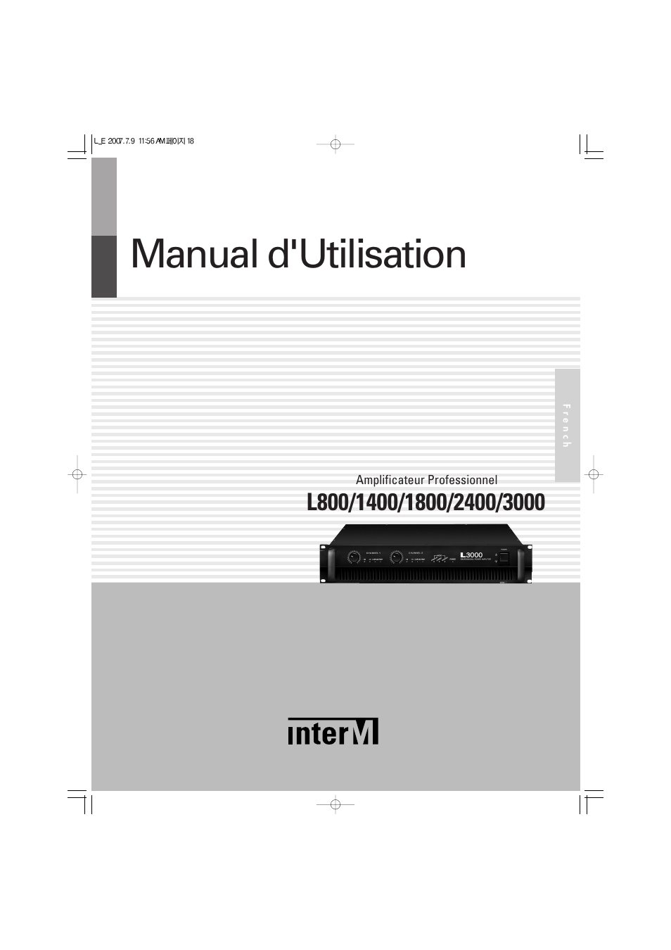 Manual d'utilisation | Inter-M L-2400 User Manual | Page 17 / 67