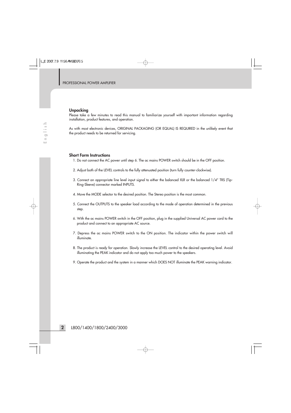 Inter-M L-2400 User Manual | Page 4 / 67