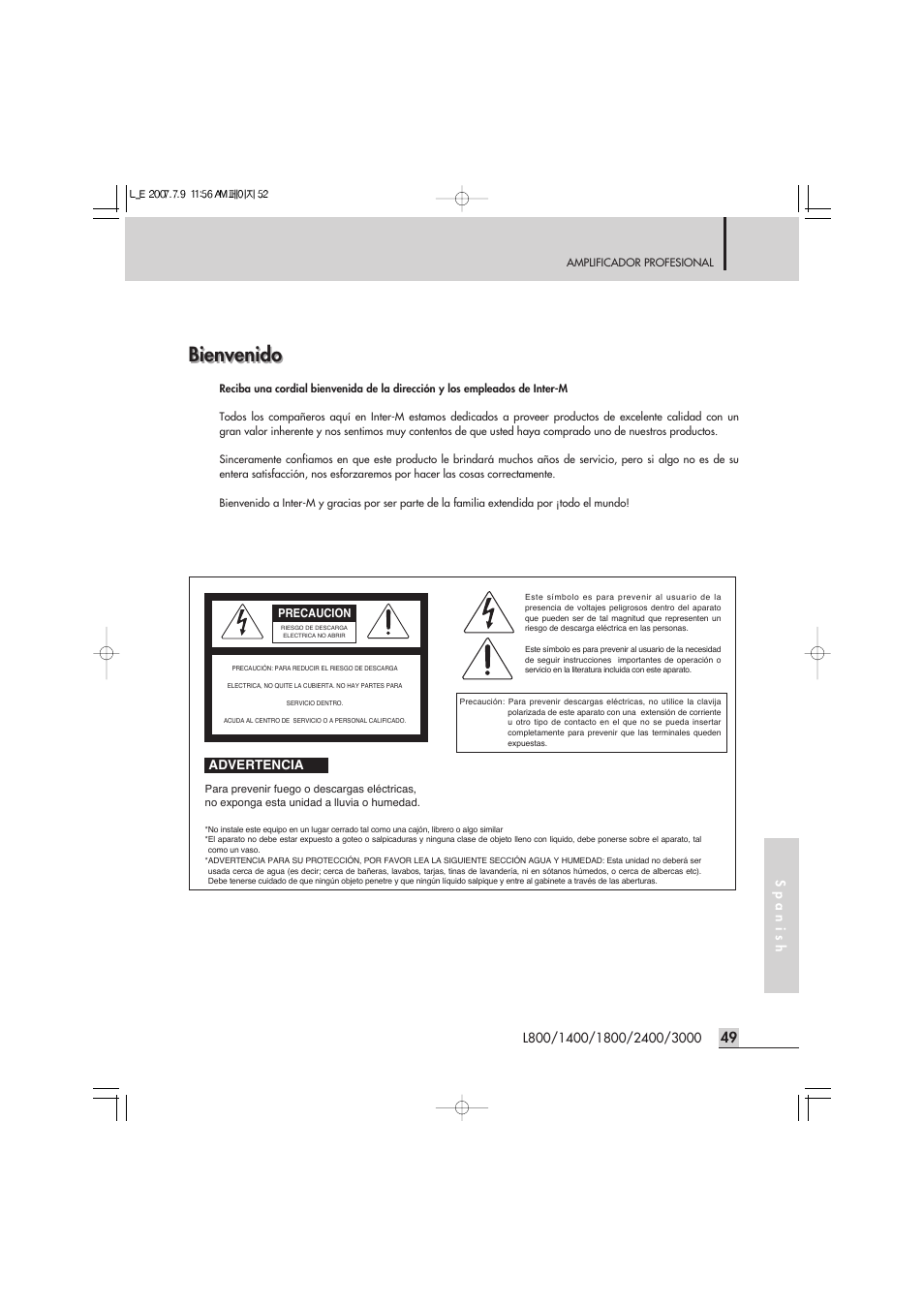 Bienvenido | Inter-M L-2400 User Manual | Page 51 / 67