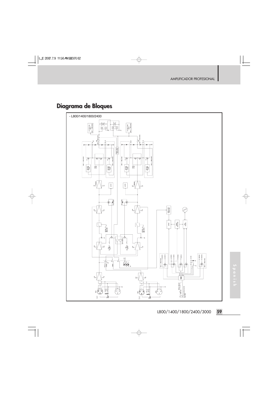 Diagrama de bloques | Inter-M L-2400 User Manual | Page 61 / 67