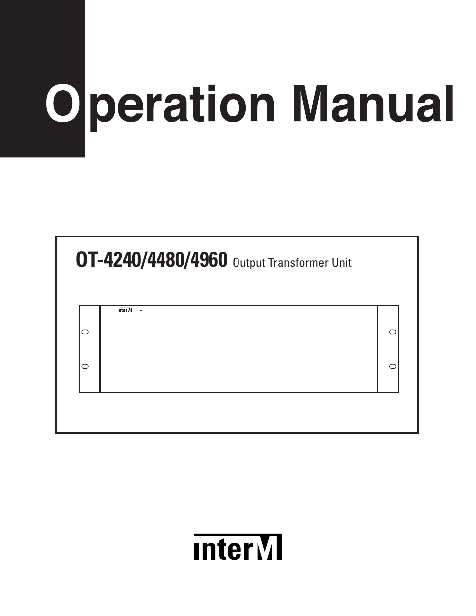 Inter-M OT-4960 User Manual | 12 pages