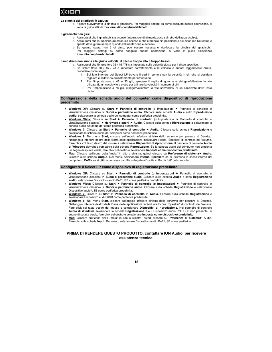 ION Audio Select LP User Manual | Page 18 / 28