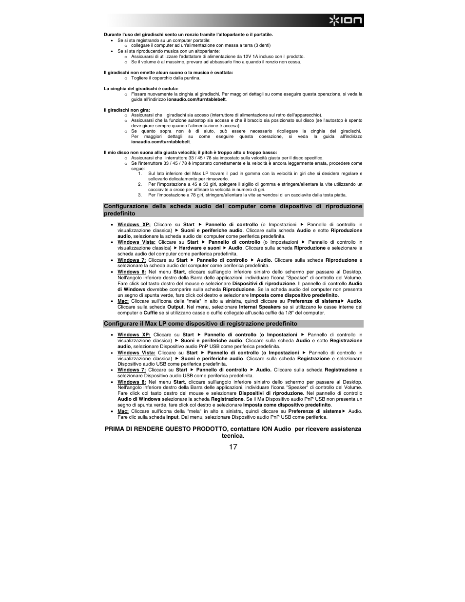 ION Audio Max LP User Manual | Page 17 / 28