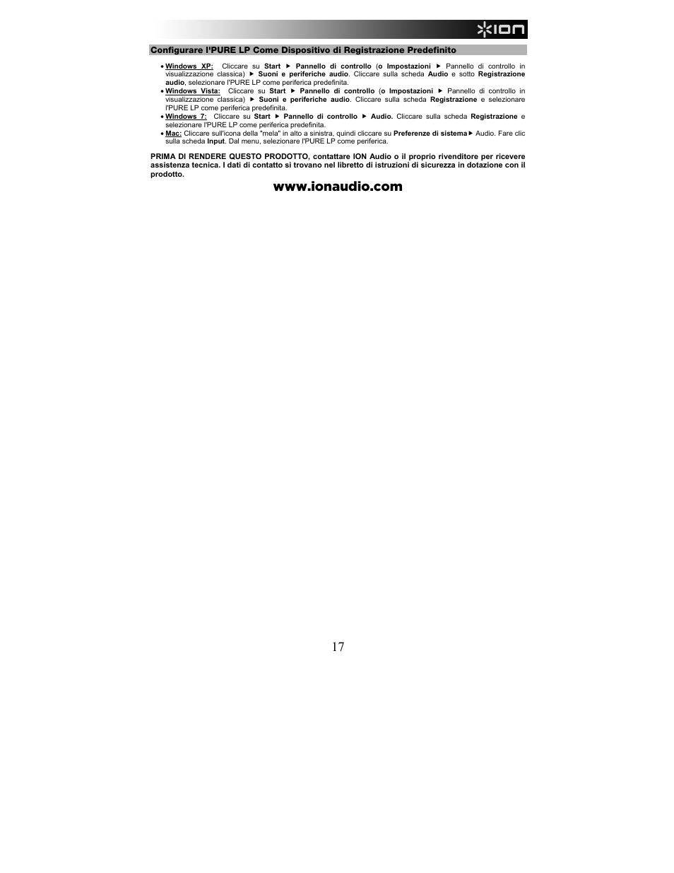 ION Audio Pure LP User Manual | Page 17 / 36