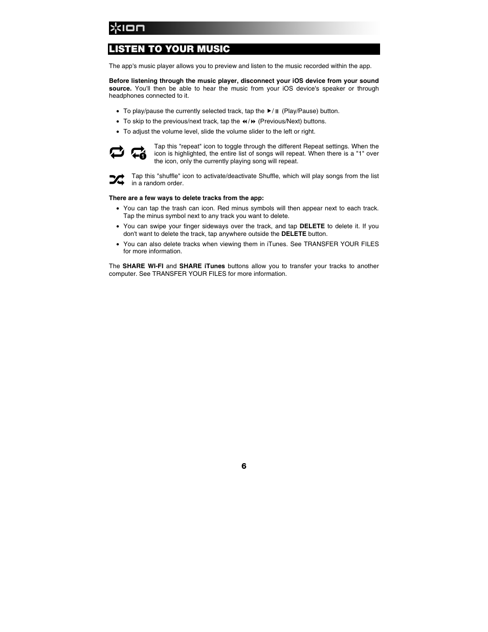 Listen to your music | ION Audio Pure LP User Manual | Page 6 / 12