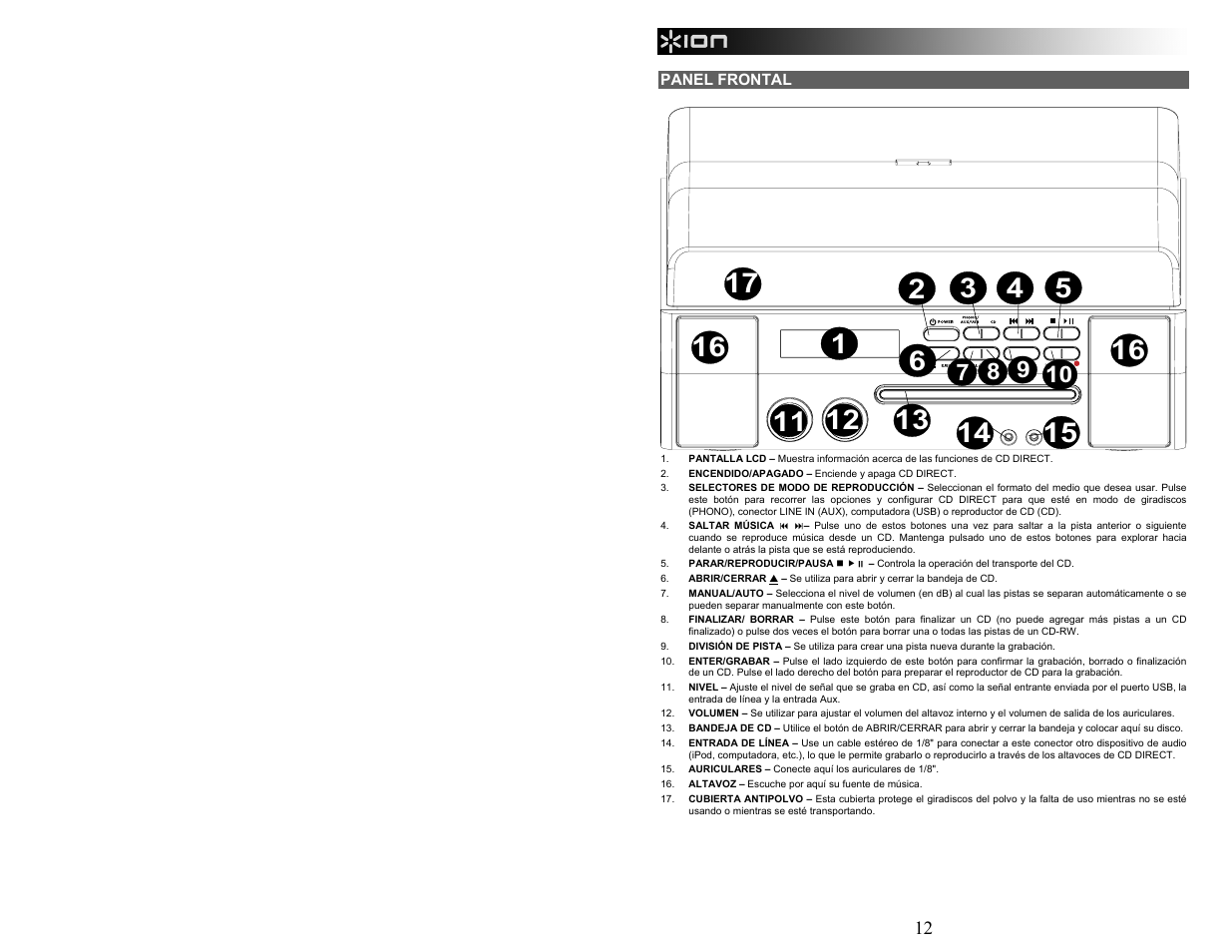 ION Audio CD Direct User Manual | Page 12 / 48