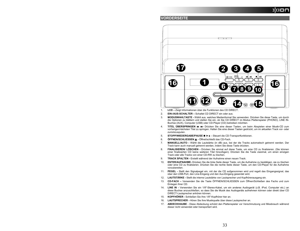 ION Audio CD Direct User Manual | Page 33 / 48