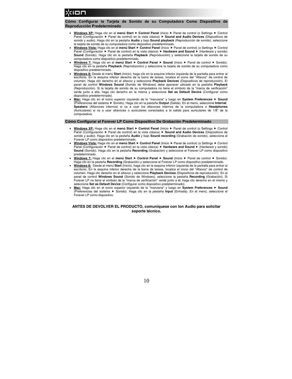 ION Audio Forever LP User Manual | Page 10 / 28