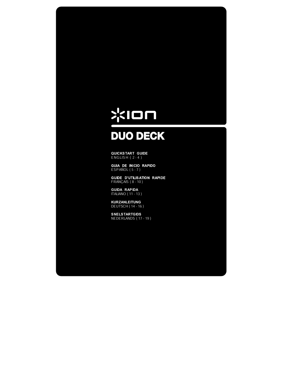 ION Audio Duo Deck User Manual | 20 pages