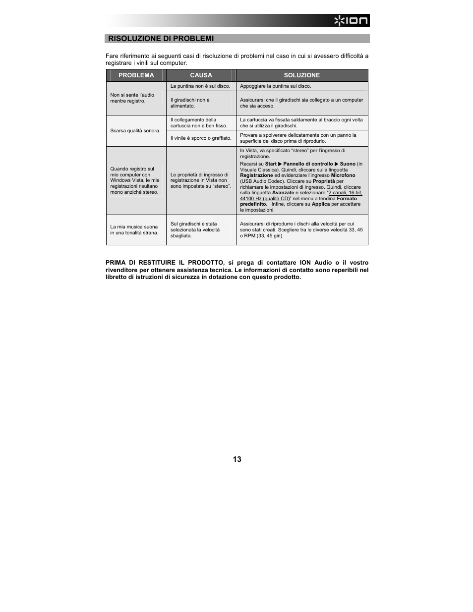 ION Audio LP 2 Go User Manual | Page 13 / 20