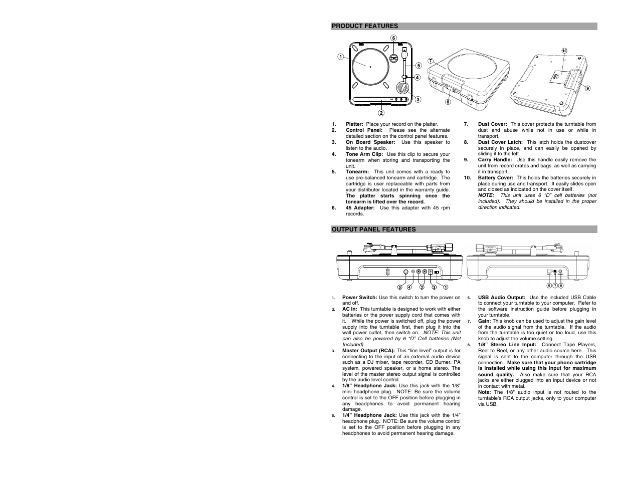 ION Audio Mobile LP [iPTUSB White] User Manual | Page 4 / 20