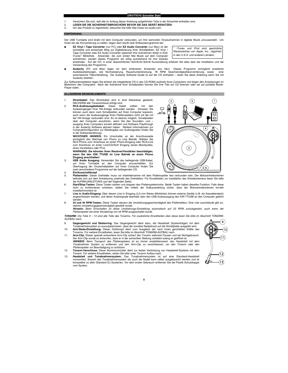 ION Audio TTUSB User Manual | Page 8 / 16