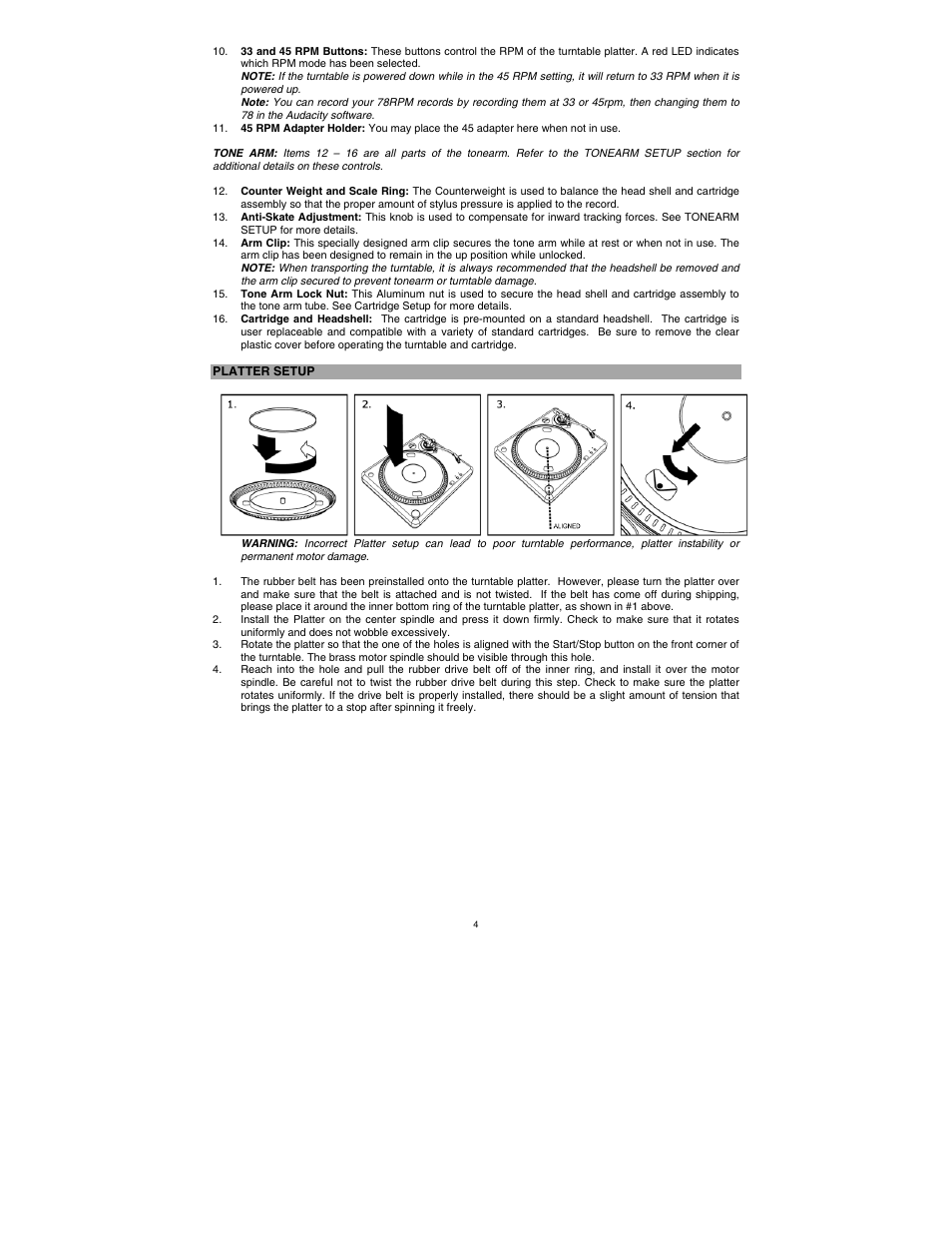 ION Audio TTUSB10 User Manual | Page 4 / 20