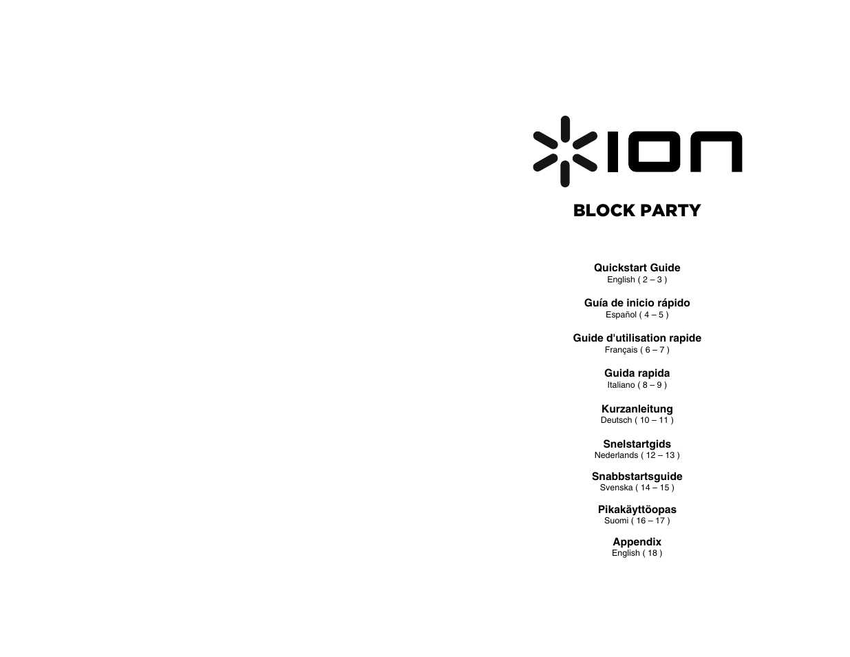 ION Audio Block Party User Manual | 20 pages