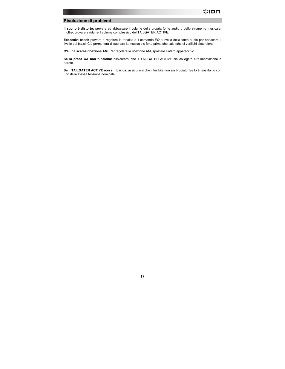 ION Audio Tailgater Active User Manual | Page 17 / 36