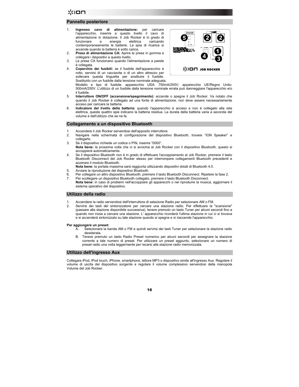 ION Audio Job Rocker User Manual | Page 16 / 36