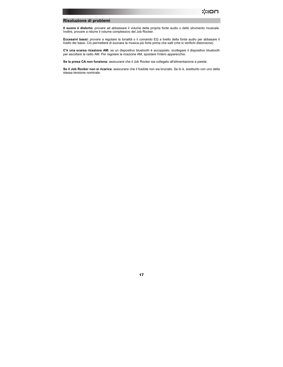 ION Audio Job Rocker User Manual | Page 17 / 36