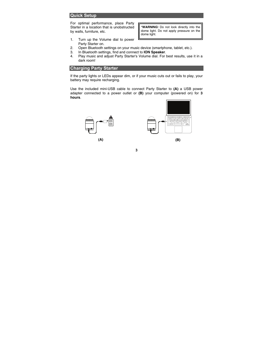 ION Audio Party Starter User Manual | Page 3 / 36