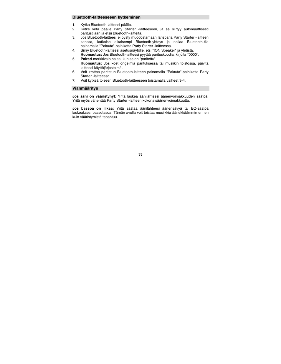 ION Audio Party Starter User Manual | Page 33 / 36