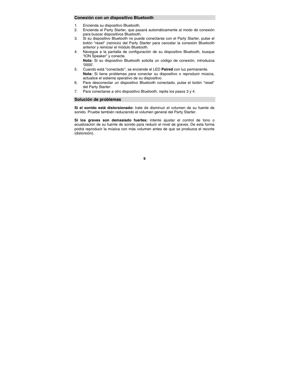 ION Audio Party Starter User Manual | Page 9 / 36