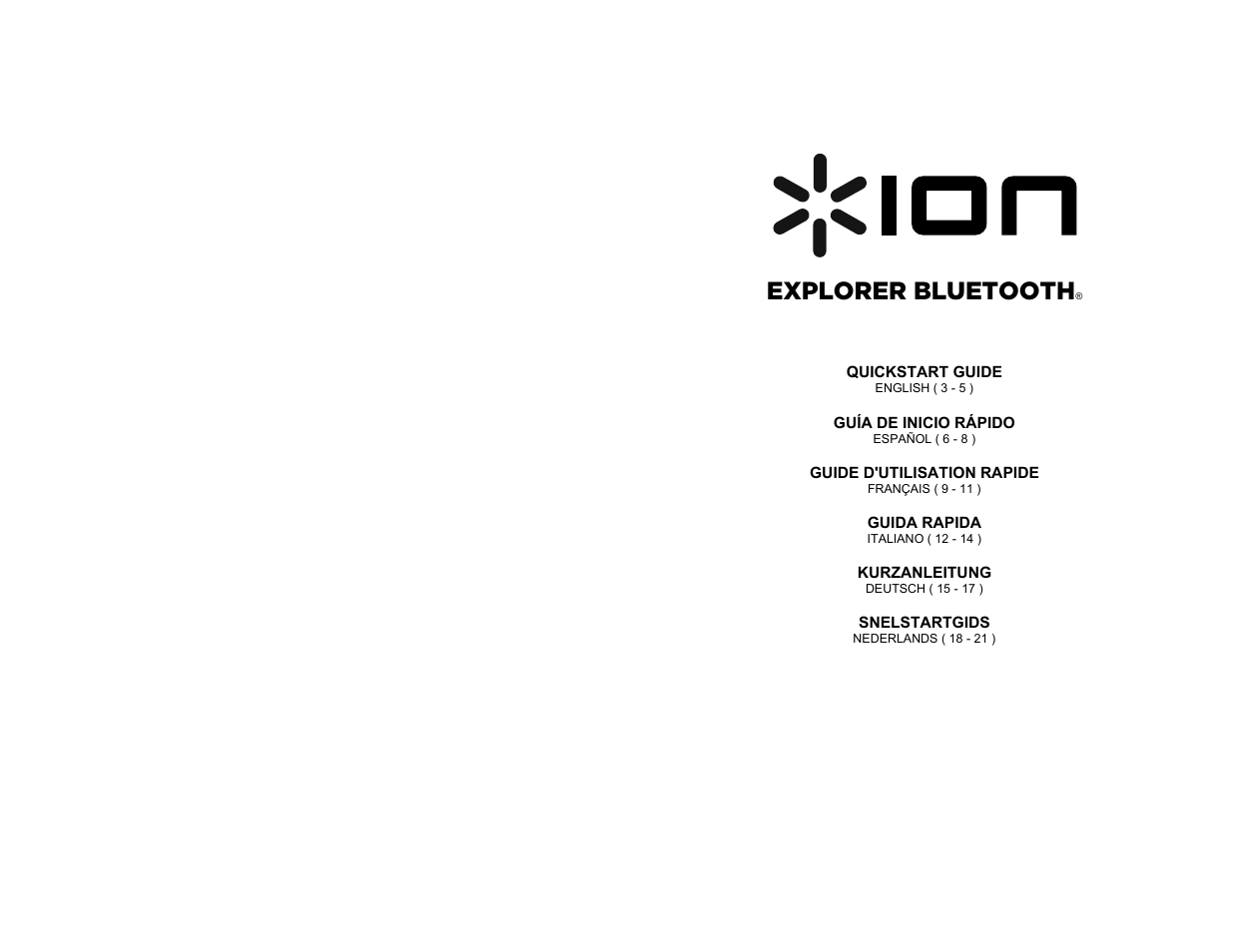 ION Audio Explorer Bluetooth User Manual | 24 pages