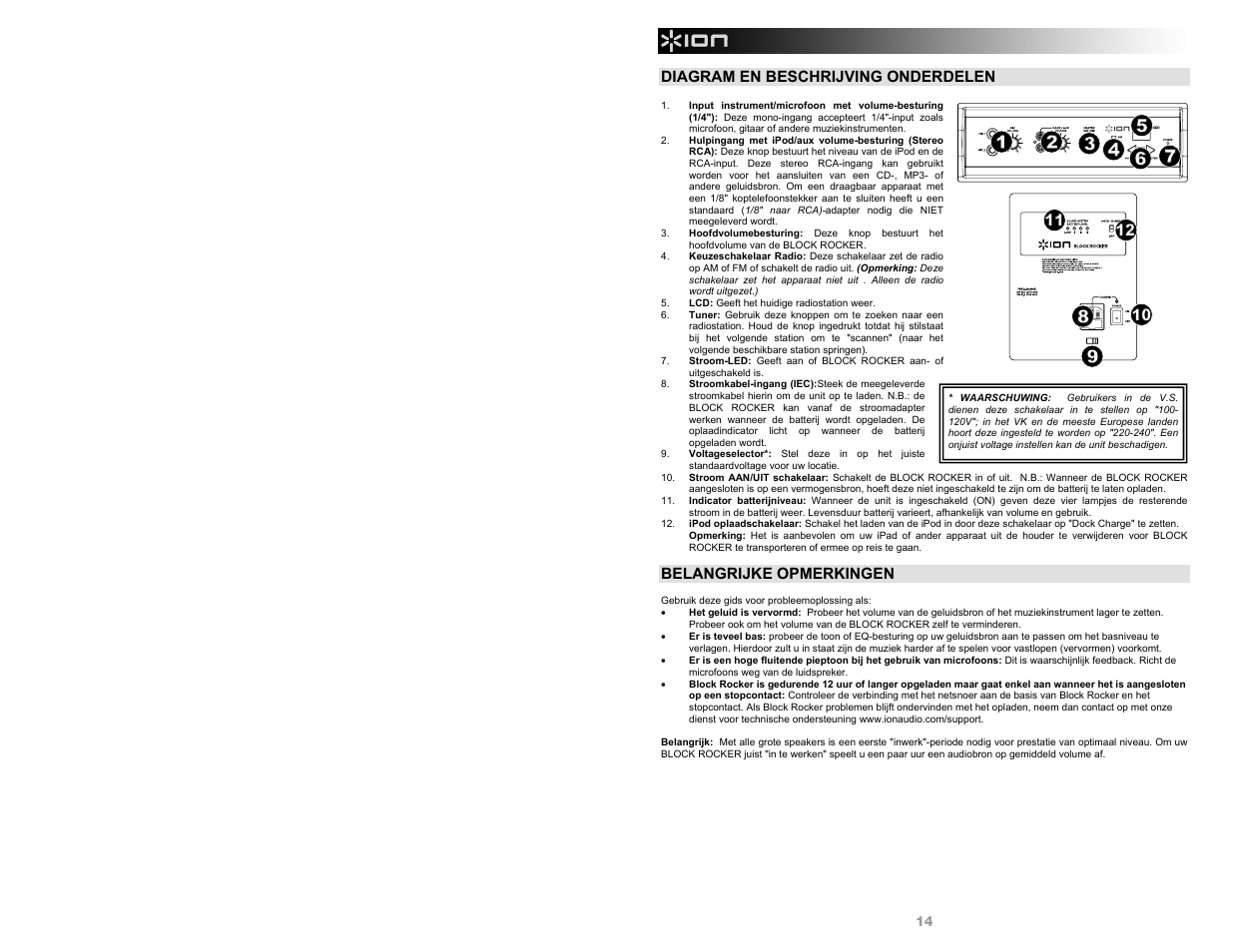 ION Audio Block Rocker AM/FM User Manual | Page 14 / 16