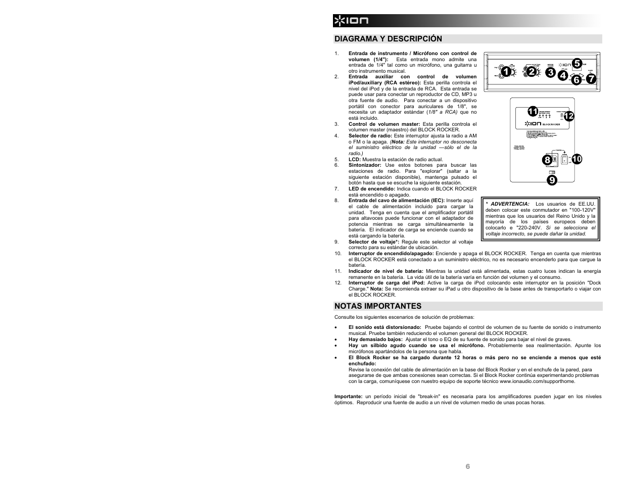 ION Audio Block Rocker AM/FM User Manual | Page 6 / 16