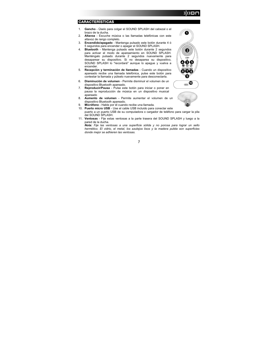 ION Audio Sound Splash User Manual | Page 7 / 28