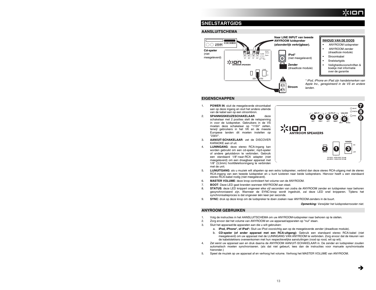 Snelstartgids | ION Audio Anyroom User Manual | Page 13 / 16