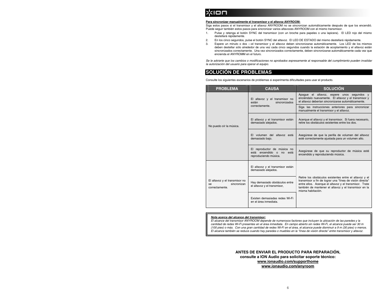 ION Audio Anyroom User Manual | Page 6 / 16