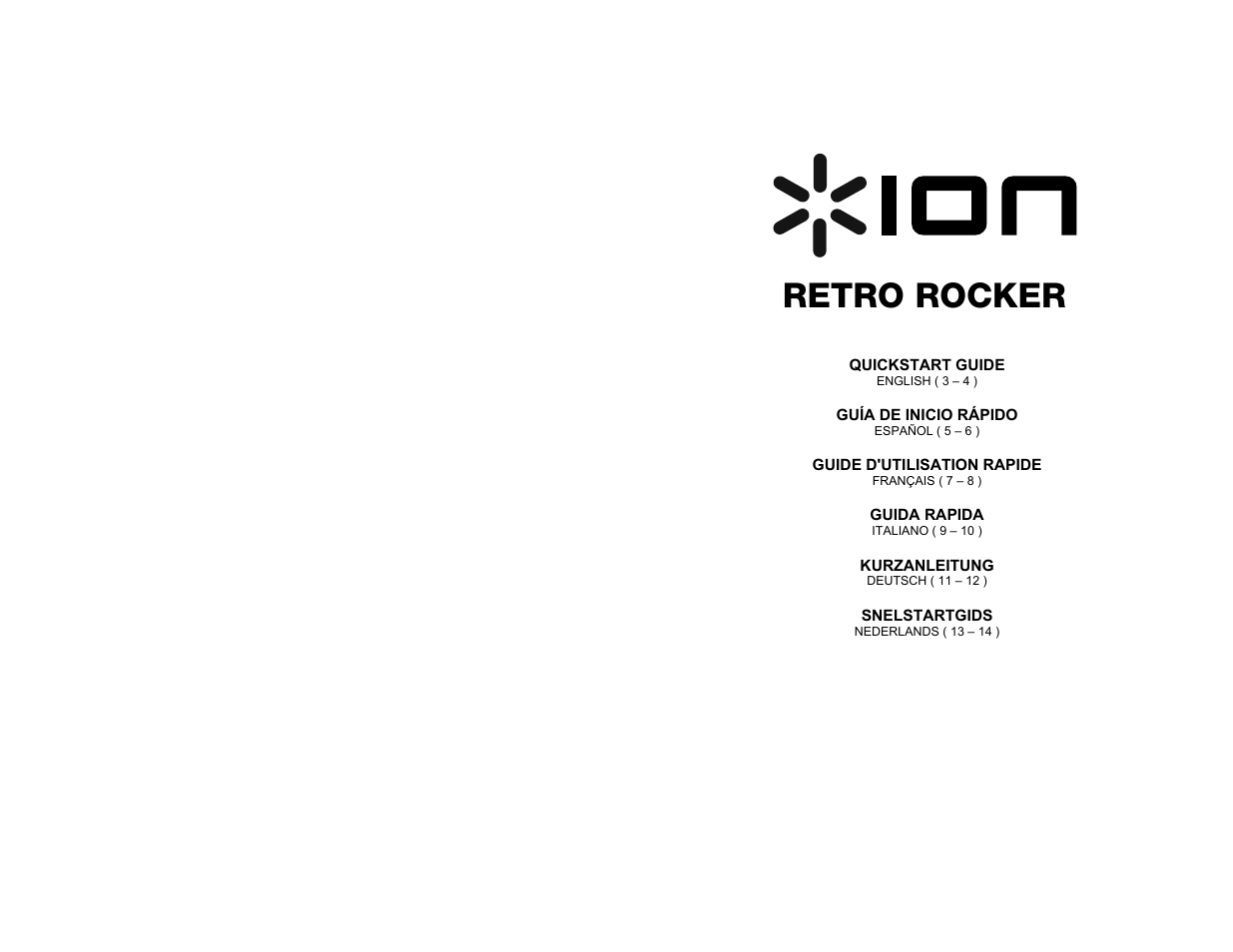 ION Audio Retro Rocker User Manual | 16 pages