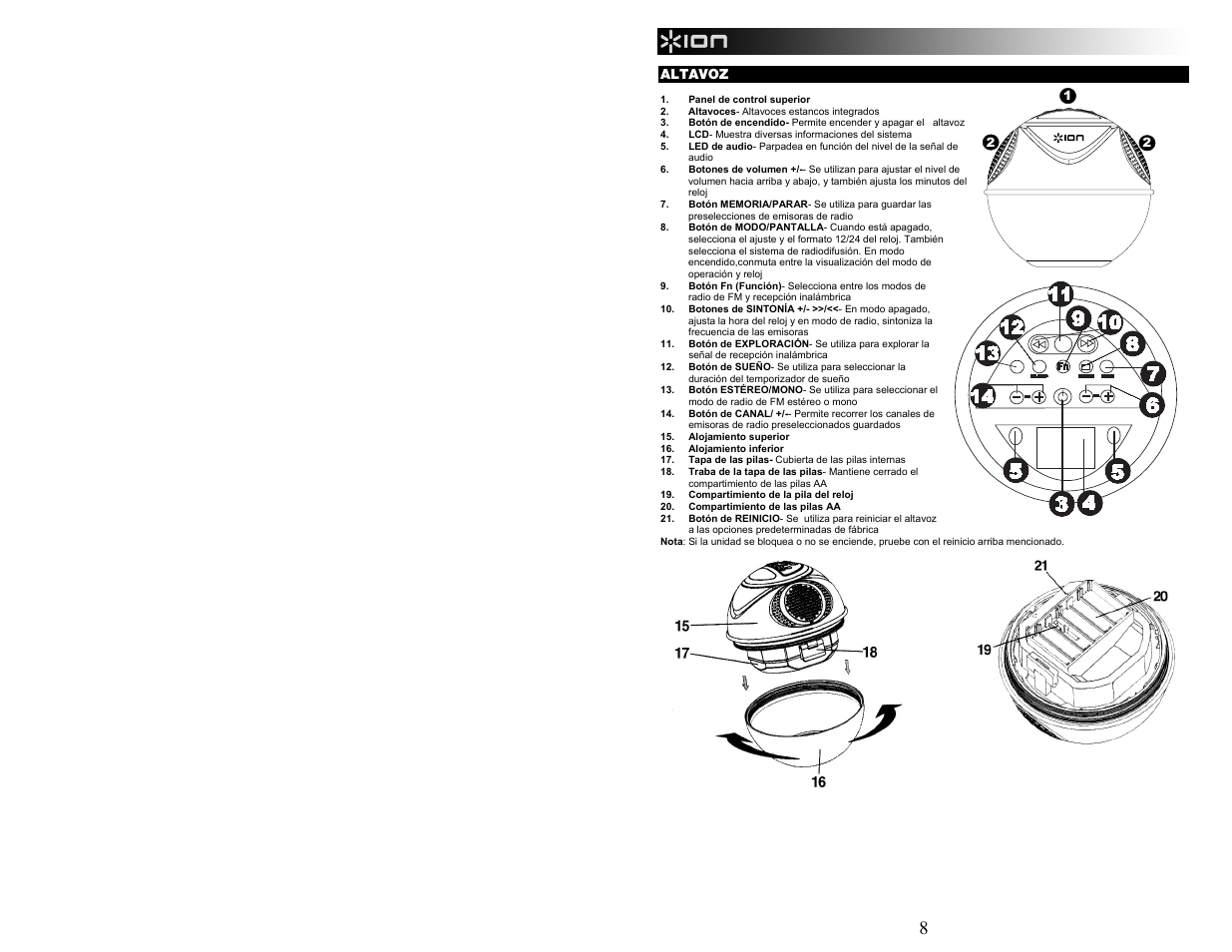 ION Audio WATER ROCKER User Manual | Page 8 / 28