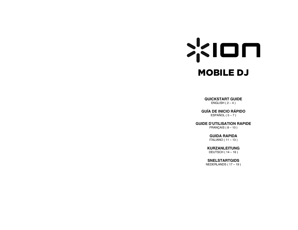 ION Audio Mobile DJ User Manual | 20 pages