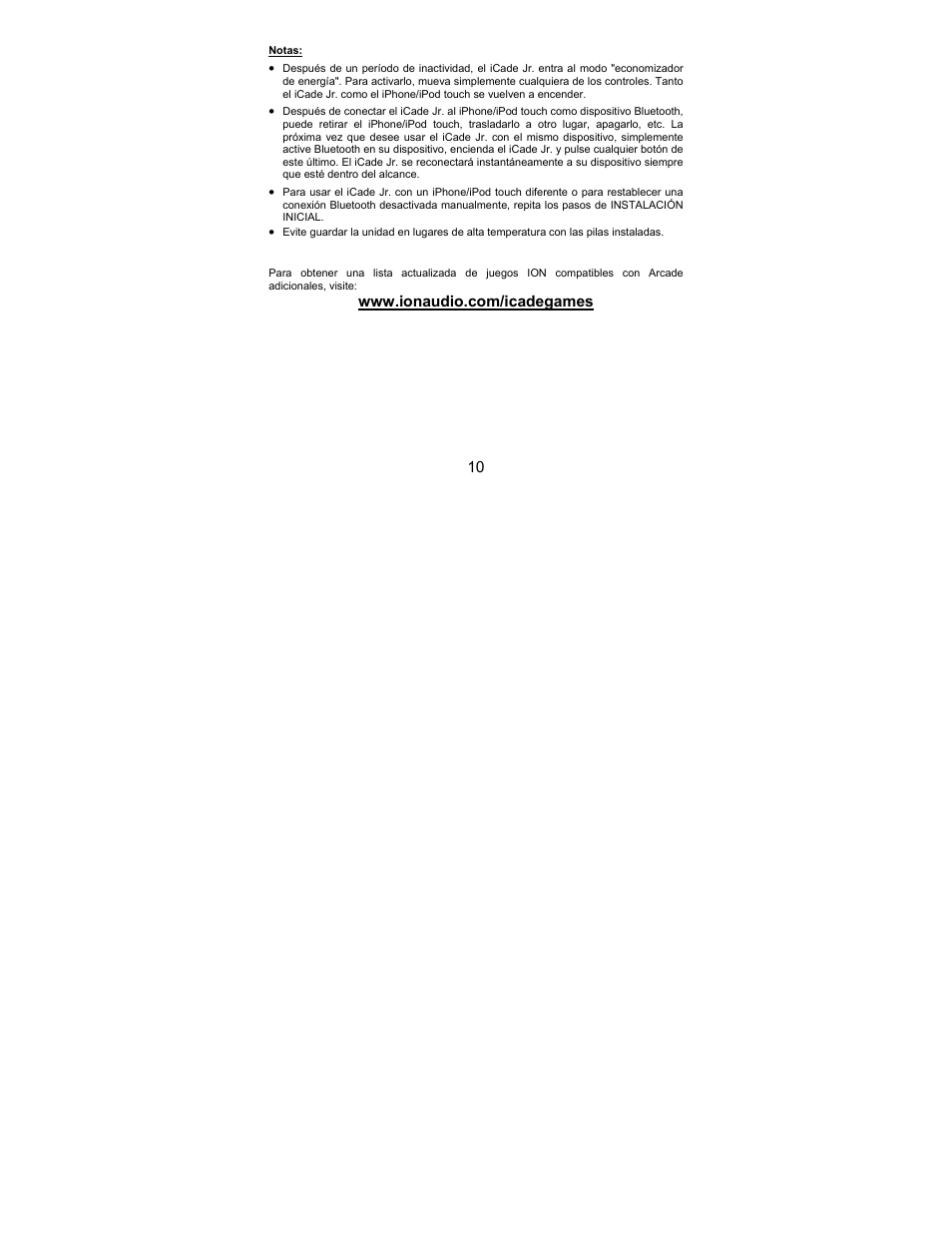 ION Audio iCade Jr. User Manual | Page 10 / 32