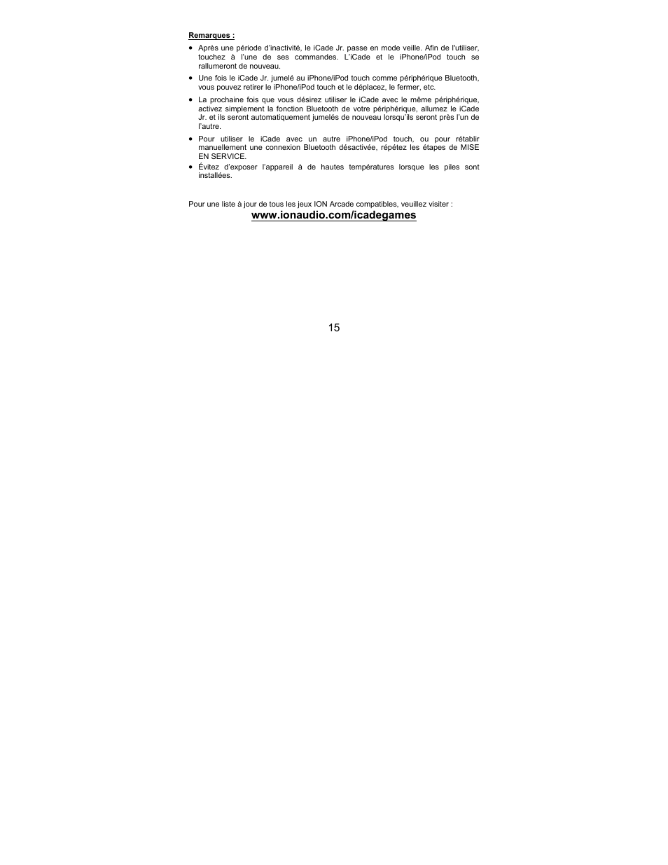 ION Audio iCade Jr. User Manual | Page 15 / 32