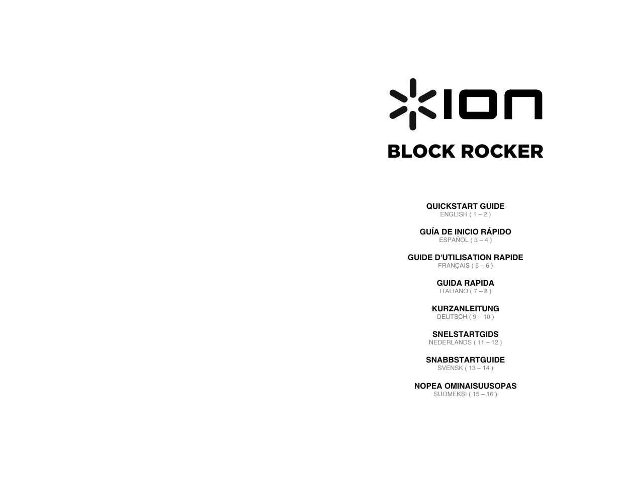 ION Audio BLOCK ROCKER User Manual | 20 pages