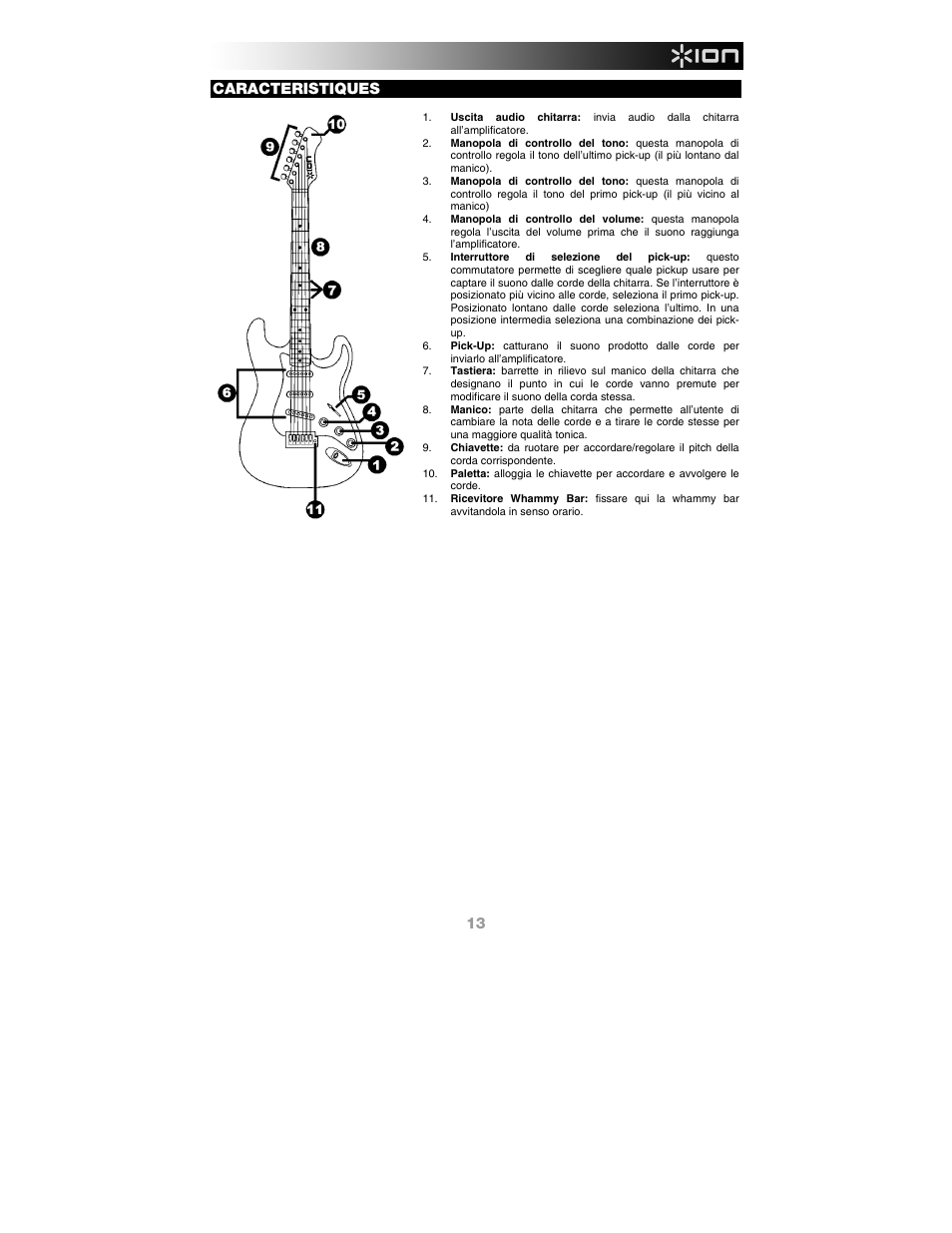 Caracteristiques | ION Audio Discover Guitar USB User Manual | Page 13 / 20