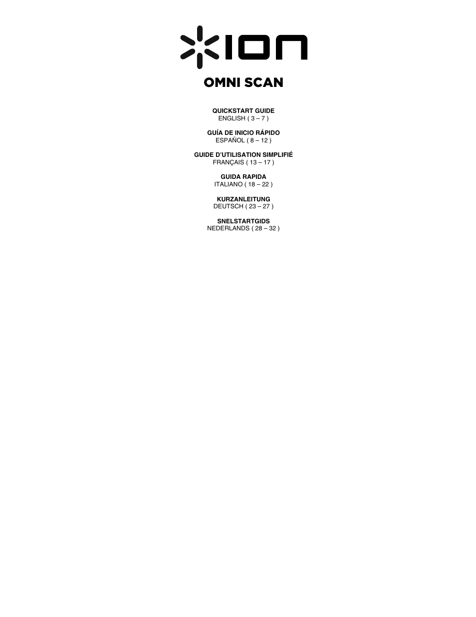 ION Audio Omni Scan User Manual | 36 pages