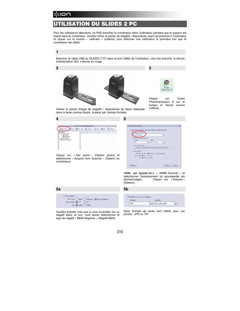 Utilisation du slides 2 pc | ION Audio Slides 2 PC User Manual | Page 26 / 64