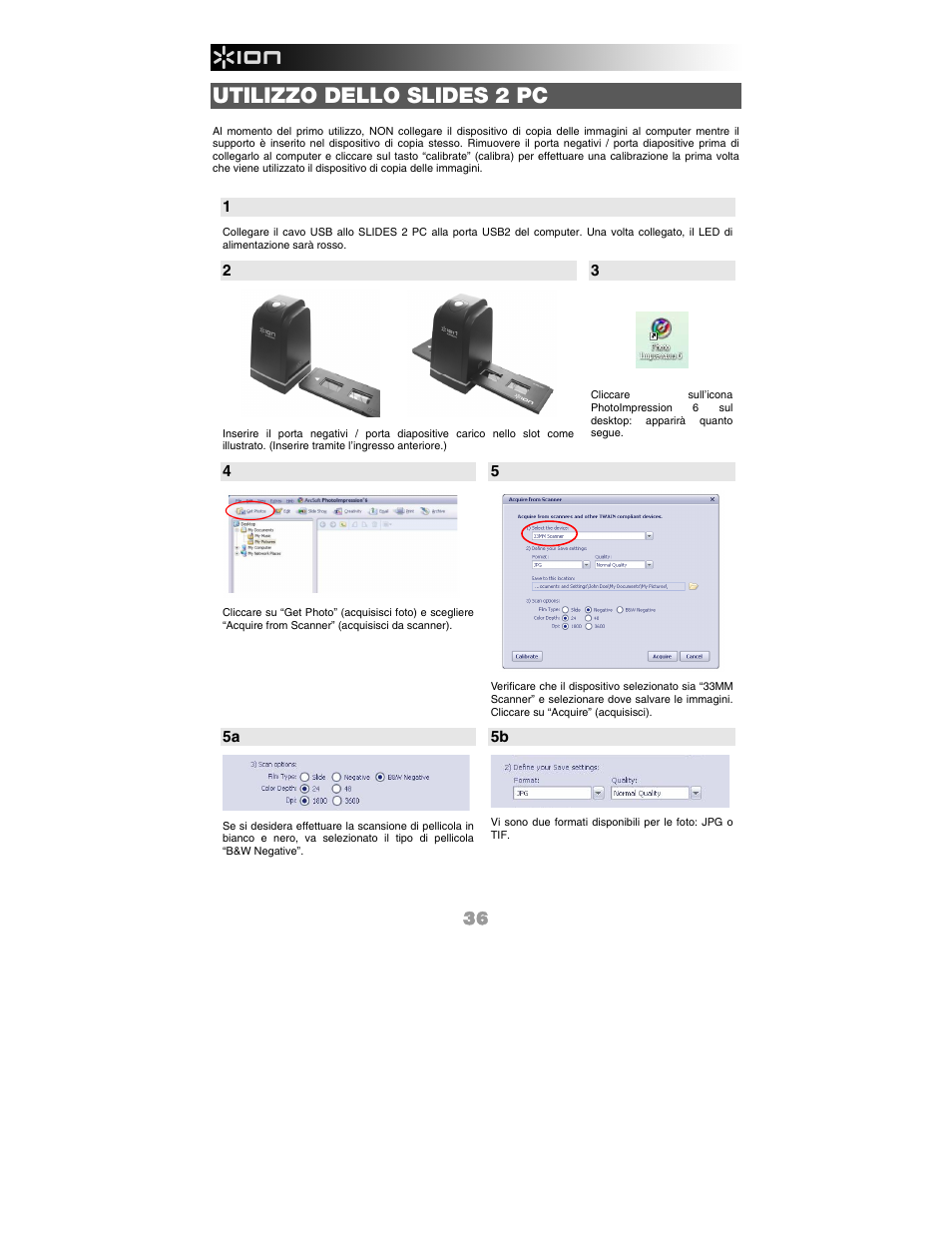 Utilizzo dello slides 2 pc | ION Audio Slides 2 PC User Manual | Page 36 / 64